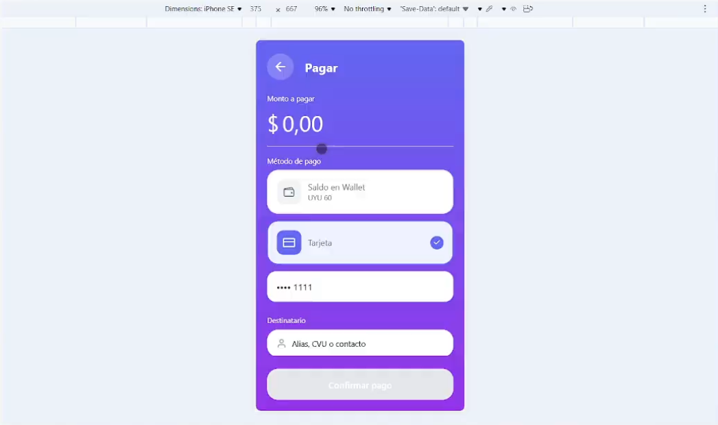 Digital Wallet — Project screenshot