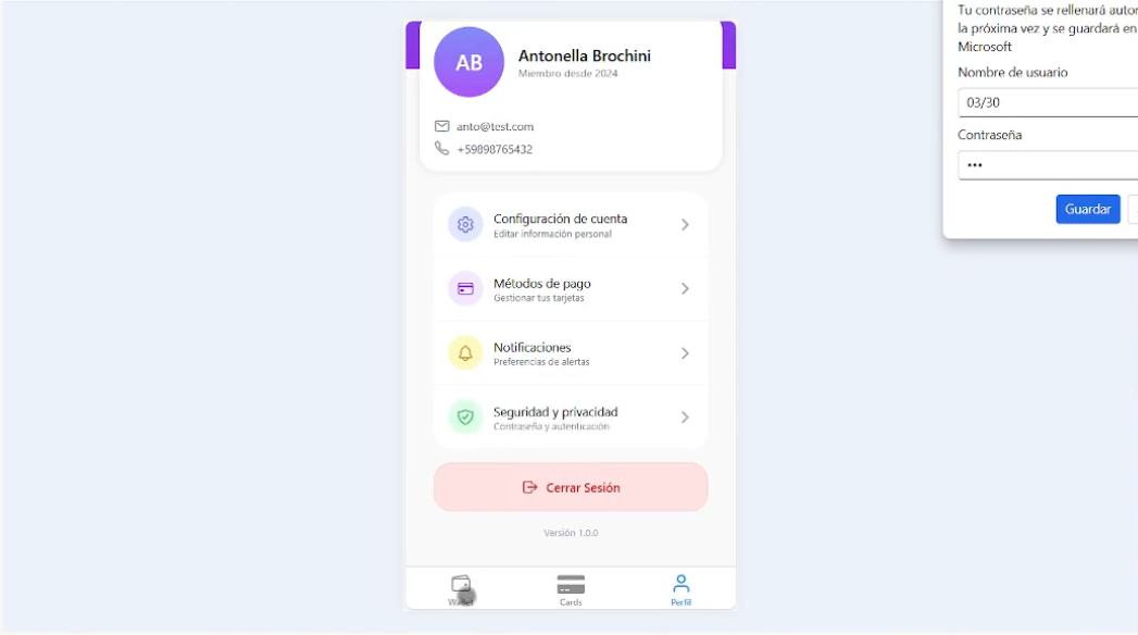 Digital Wallet — Project screenshot